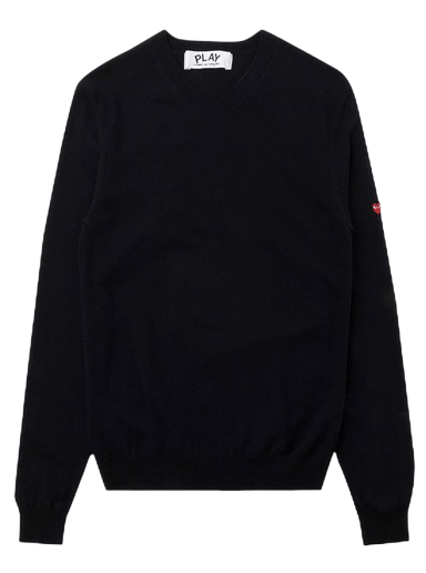 Пуловер Comme des Garçons PLAY Small Heart Crewneck Тъмно синьо | az n040 051 2