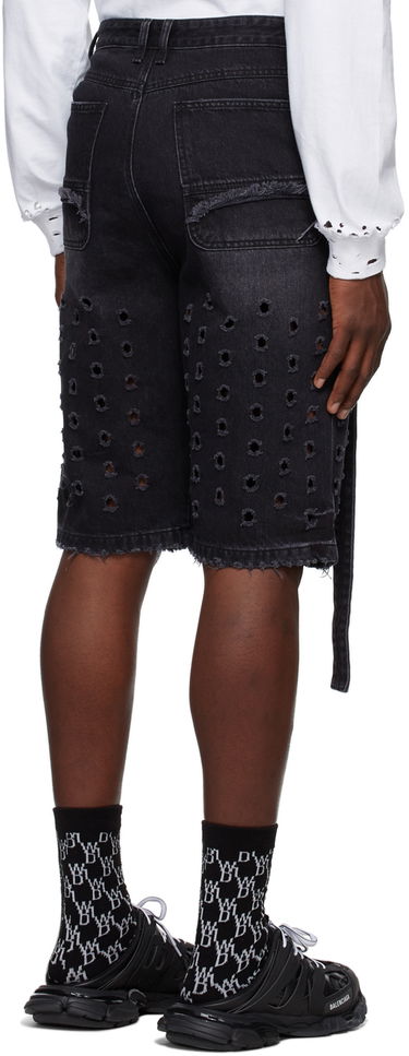 Къси панталони We11done We11done Denim Eyelet Shorts Черно | WD-DP1-22-358-M-WB, 2