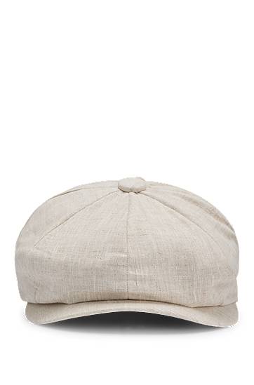 Шапка с козирка BOSS BECKHAM x BOSS Linen Baker Boy Cap Бежово | 50549127, 0