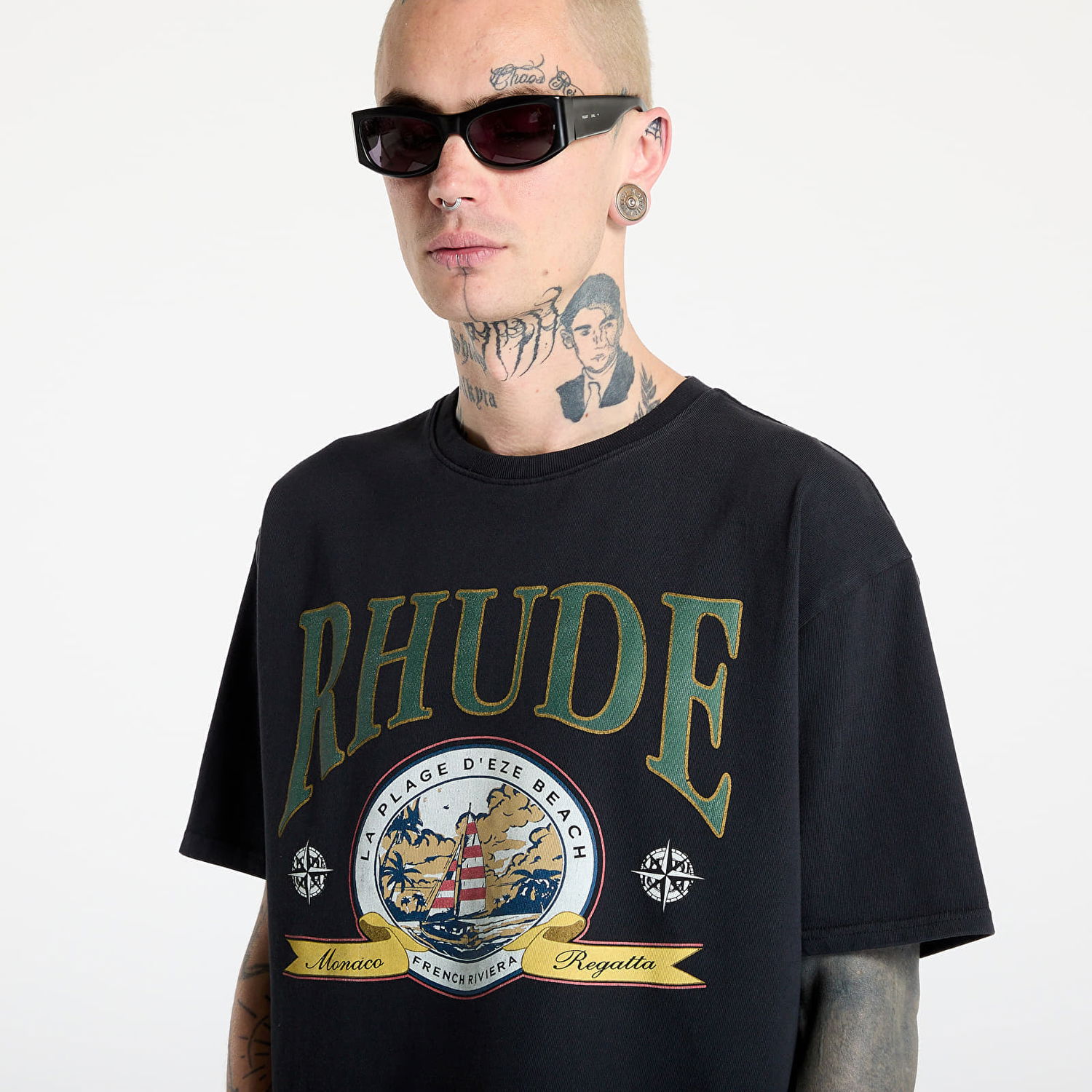Тениска Rhude Monaco Regatta Tee Черно | RHSS25TT130122306, 1