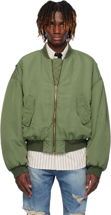 Яке бомбър We11done We11done Curved Bomber Jacket Зелено | WD-JP0-25-005-U-KK, 0