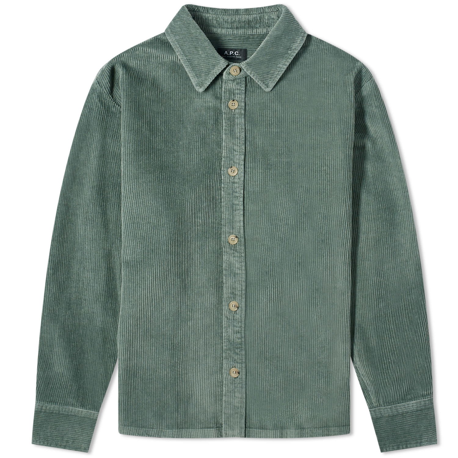 Риза A.P.C. Bobby Corduroy Overshirt Зелено | COGVV-H02884-KAC, 0