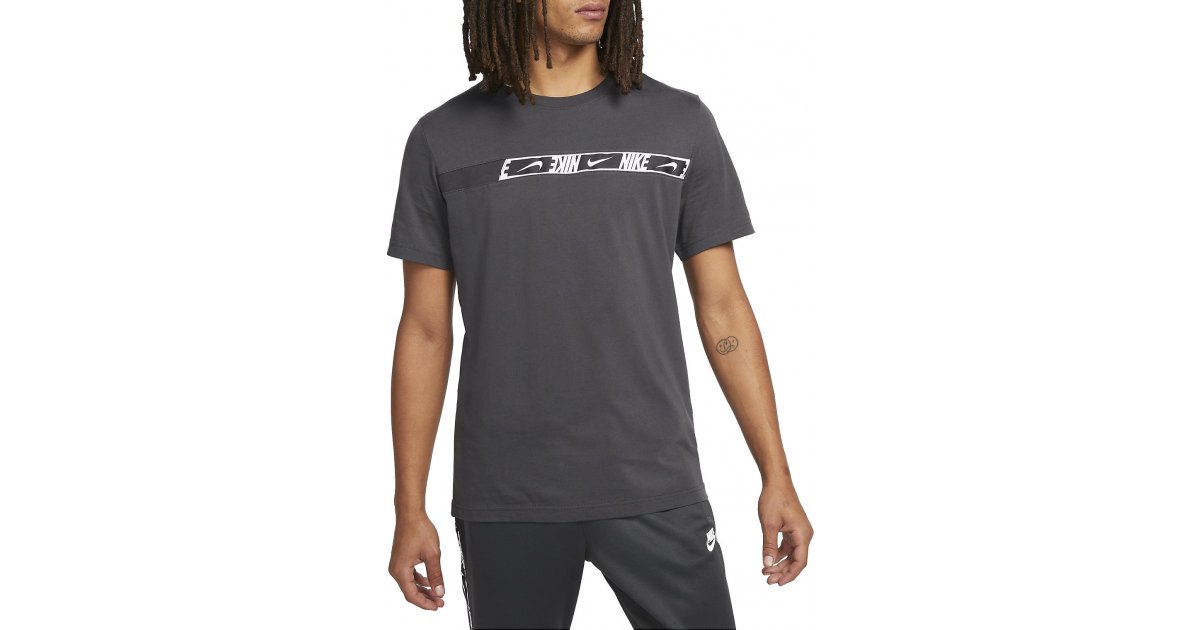 Тениска Nike T-shirt Sportswear Repeat Сиво | dm4675-070, 1