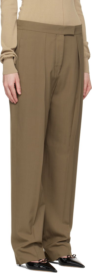 Панталони FERRAGAMO Ferragamo Inverted Pleats Trousers Зелено | 782662, 1