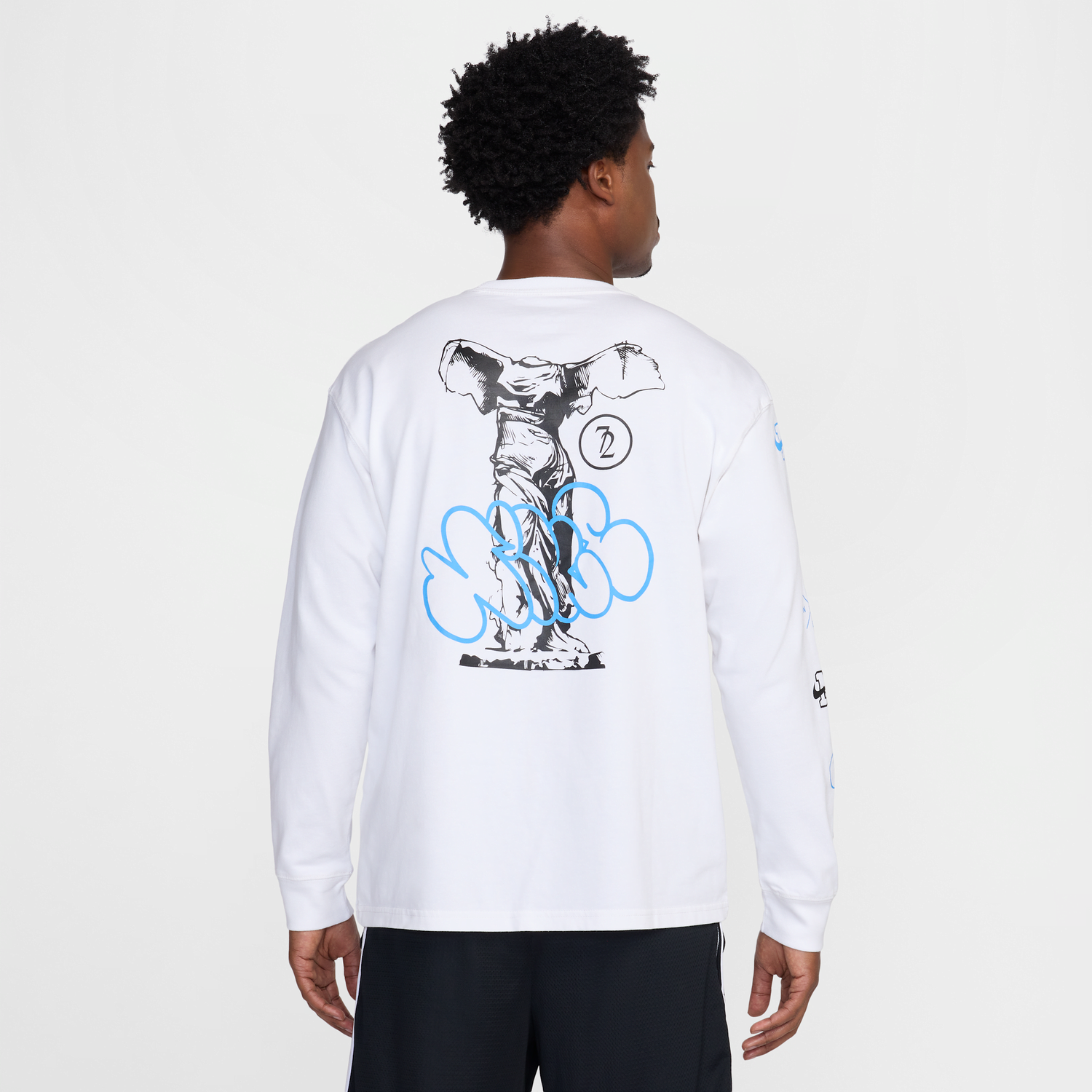 Тениска Nike Nike Max90 Long Sleeve Basketball T-Shirt Бяло | HJ3305-100, 0