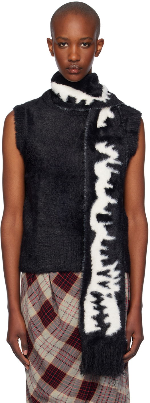 Пуловер Charles Jeffrey Loverboy Scarf Vest Черно | 42090401