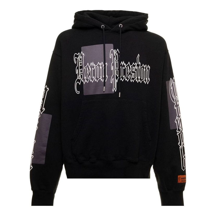 Суитчър HERON PRESTON Heron Preston Logo-Print Cotton Hoodie Черно | HMBB024F22JER0021009