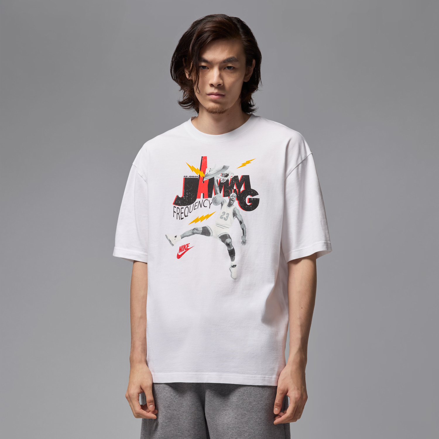 Тениска Jordan Jordan Brand Jamming Frequency T-Shirt Бяло | HJ2929-100, 0