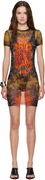Jean Paul Gaultier 'The Médaillon' Mesh Graphic Minidress