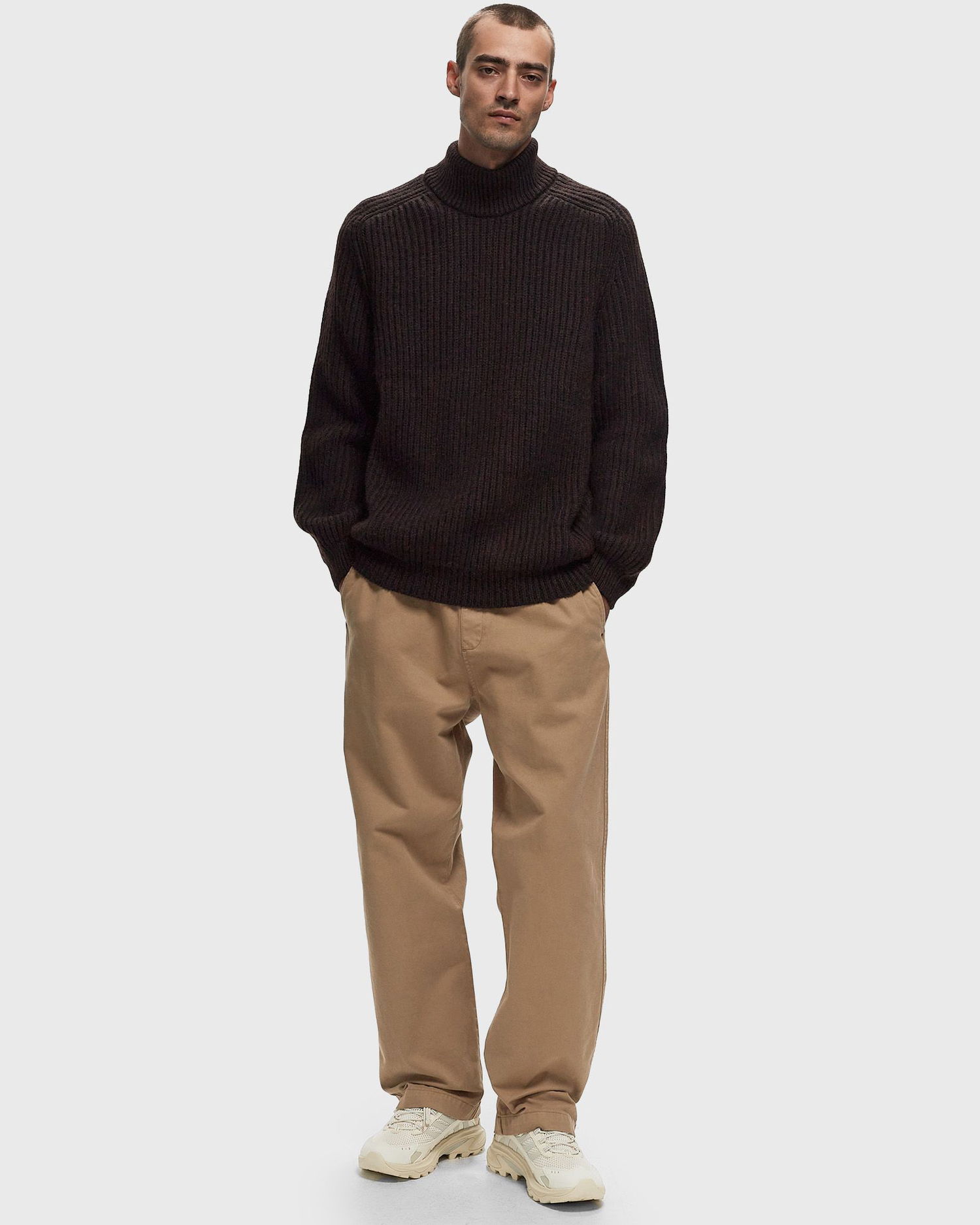 Пуловер EDWIN Roni High Collar Sweater Кафяво | I029755-5067, 1
