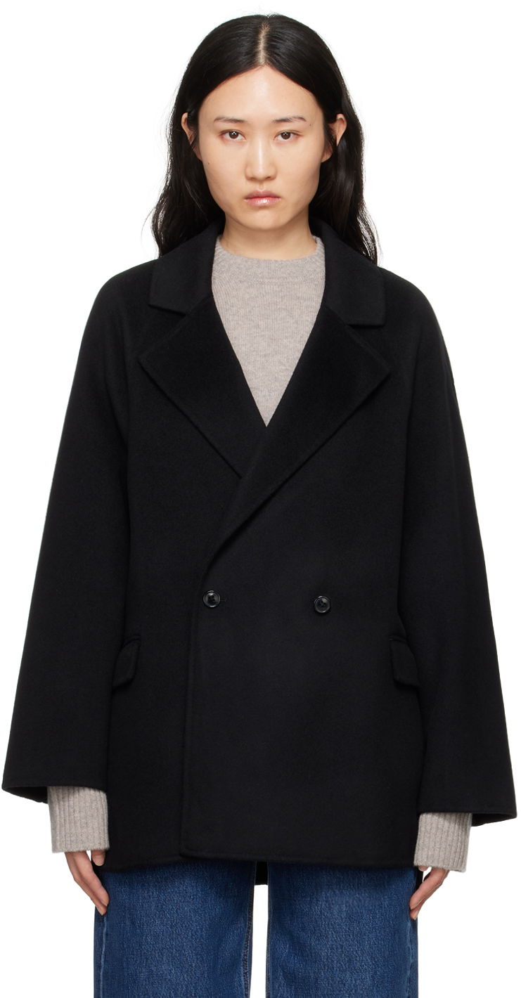 Палта Loulou de Saison Loulou de Saison Gary Double-Breasted Coat Черно | GARY, 0