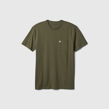 Тениска GAP T-shirt Logo Pocket Tee Olive Night S Зелено | 857901-11, 4