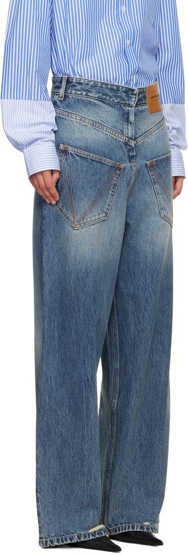 Дънки VETEMENTS Vetements Back To Front Jeans Синьо | MH76DP021YB, 1