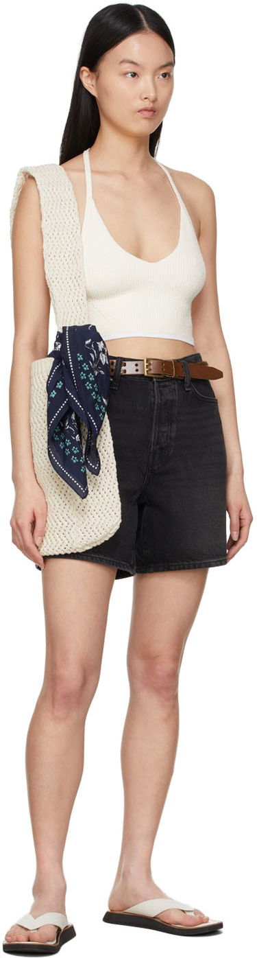 Потник rag & bone Ribbed Knit Halter Top Бяло | WAS22S025CS25, 3