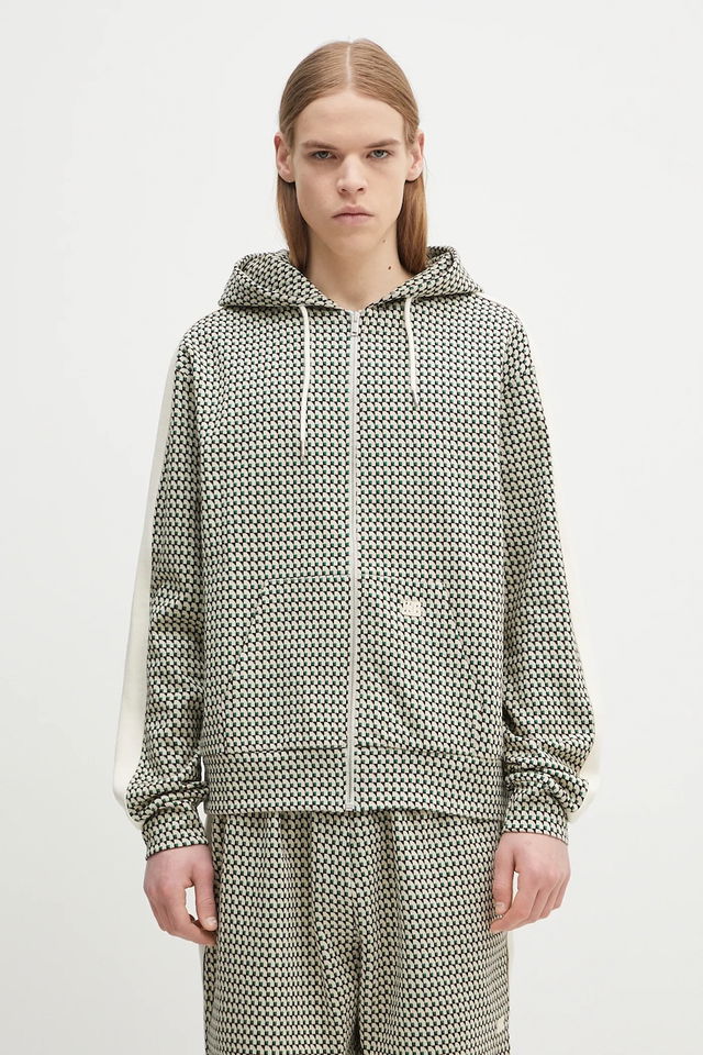 Wales Bonner Power Patterned Full-Zip Hoodie