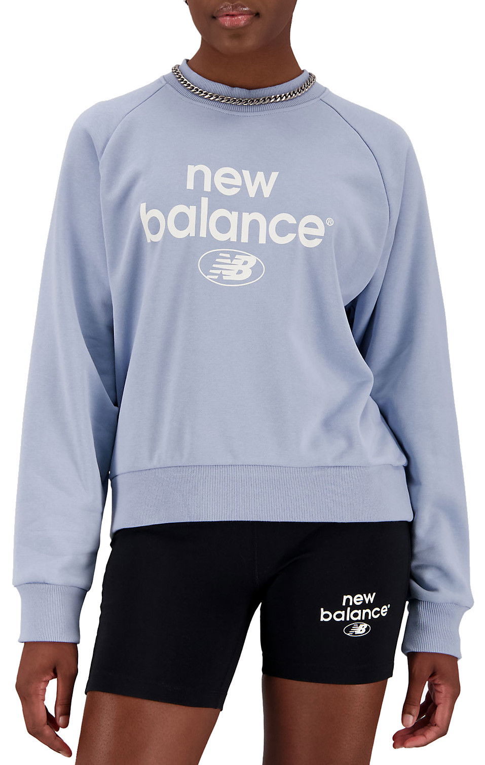 Тениска New Balance Essentials Reimagined Archive French Terry Синьо | wt31508-lay, 0