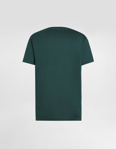 Тениска Dolce & Gabbana Cotton T-shirt With Embroidered Patch Зелено | G8RN8ZG7P0CV0018, 1