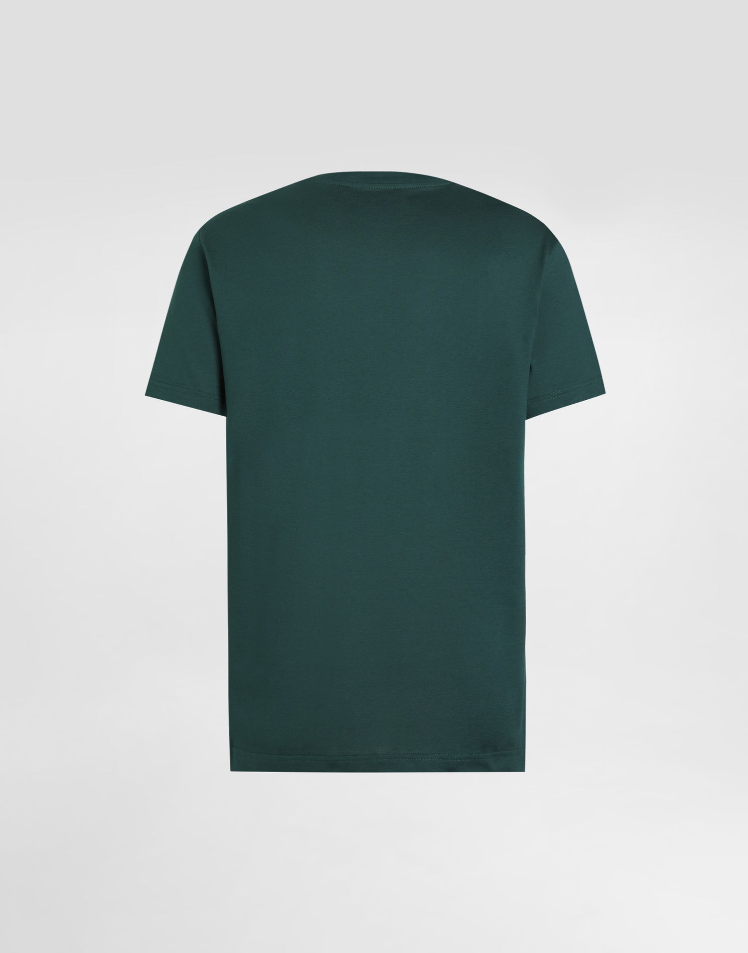 Тениска Dolce & Gabbana Cotton T-shirt With Embroidered Patch Зелено | G8RN8ZG7P0CV0018, 1