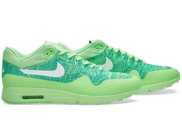 Кецове и обувки Nike Air Max 1 Ultra Flyknit Voltage Green W Зелено | 843387-301, 0