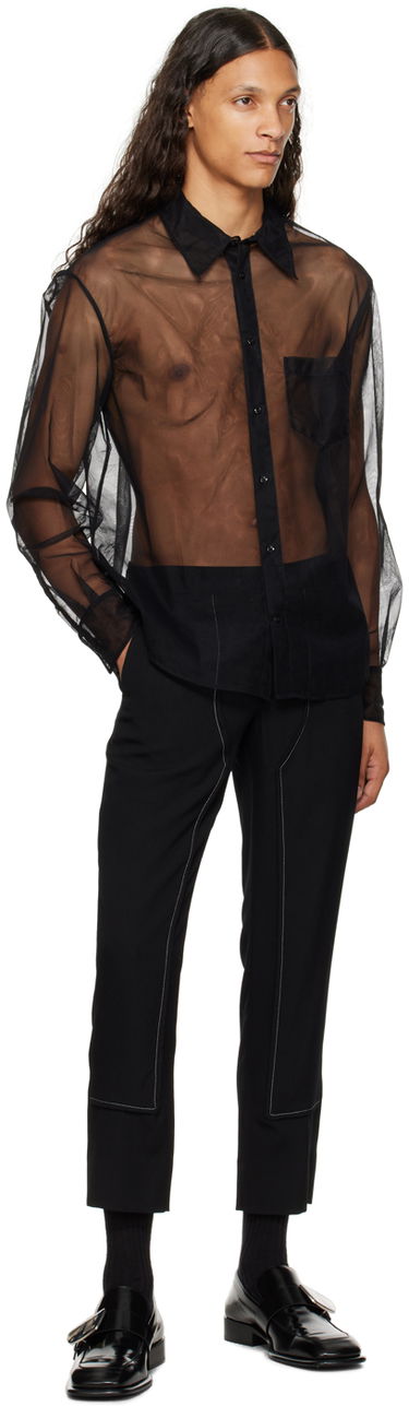 Риза Simone Rocha Simone Rocha Sheer Shirt Черно | 5289 0069, 3
