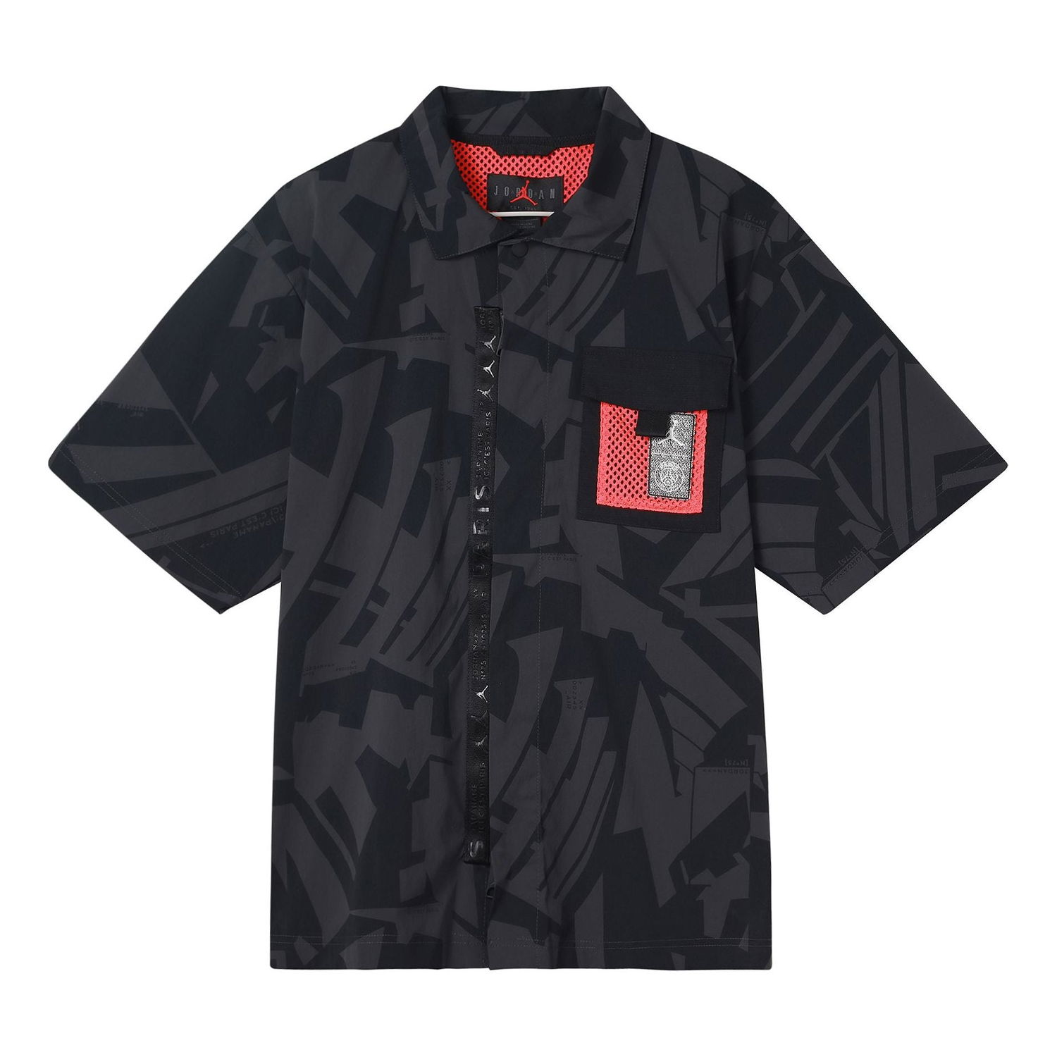 Риза Jordan Air Jordan Logo Print Chest Zipper Cardigan Shirt Черно | DM3109-010, 0