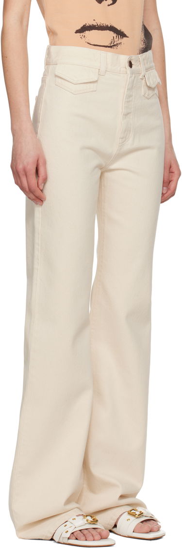 Дънки CHLOÉ Chloé High-Rise Flare Jeans Бежово | CH25UDP03251, 1
