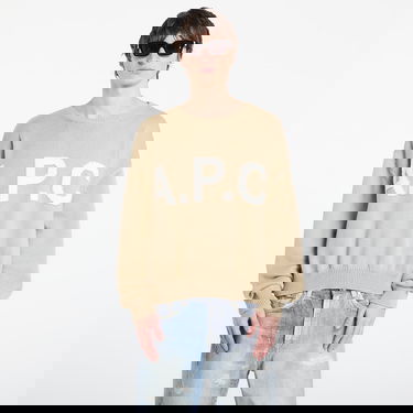 Пуловер A.P.C. Logo Jumper XXL Бежово | WOASL-M23009 AAE, 0