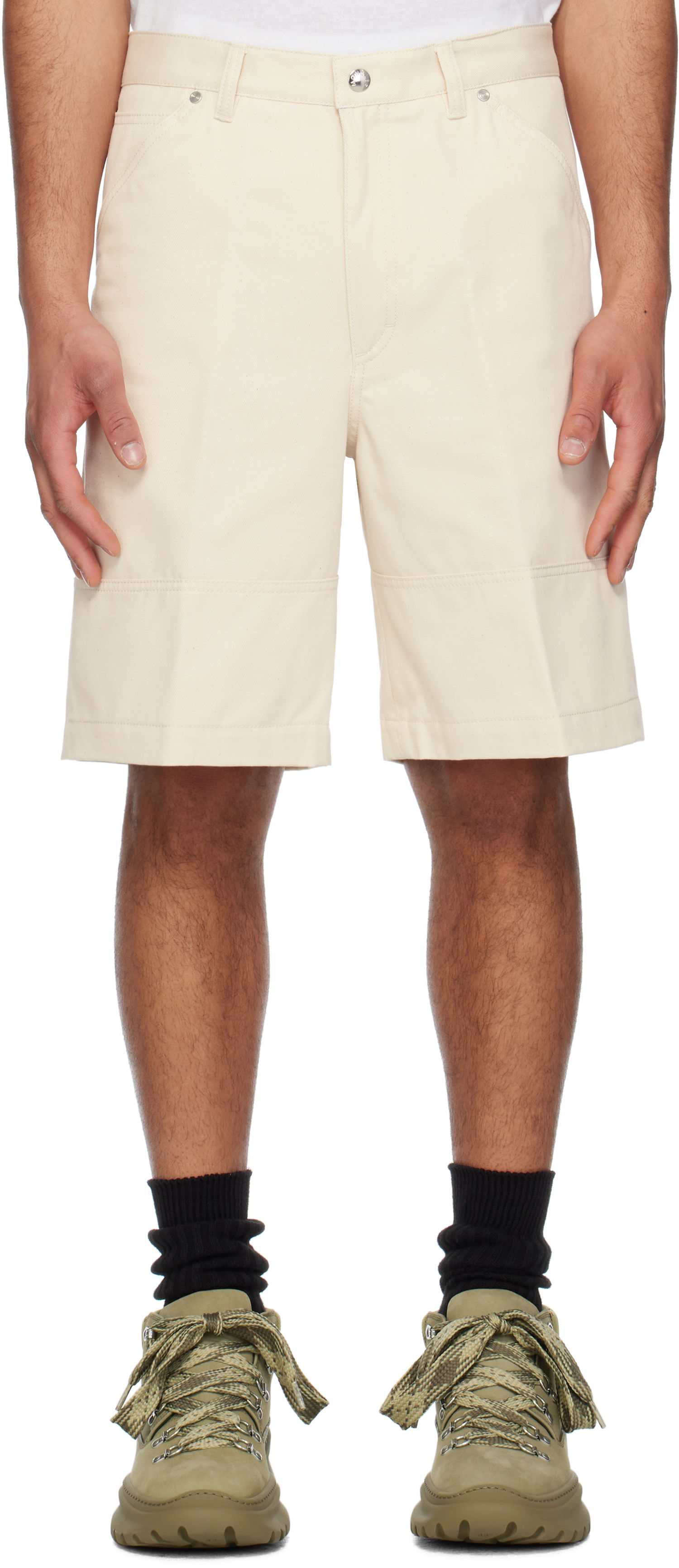 Къси панталони Moncler Moncler Cotton Bermuda Shorts Бежово | K10912B00008M6724, 0