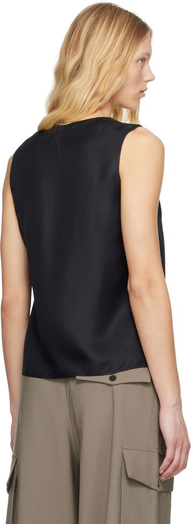 Потник Róhe Róhe Scoop-Neck Silk Tank Top Черно | 415-20-147, 2