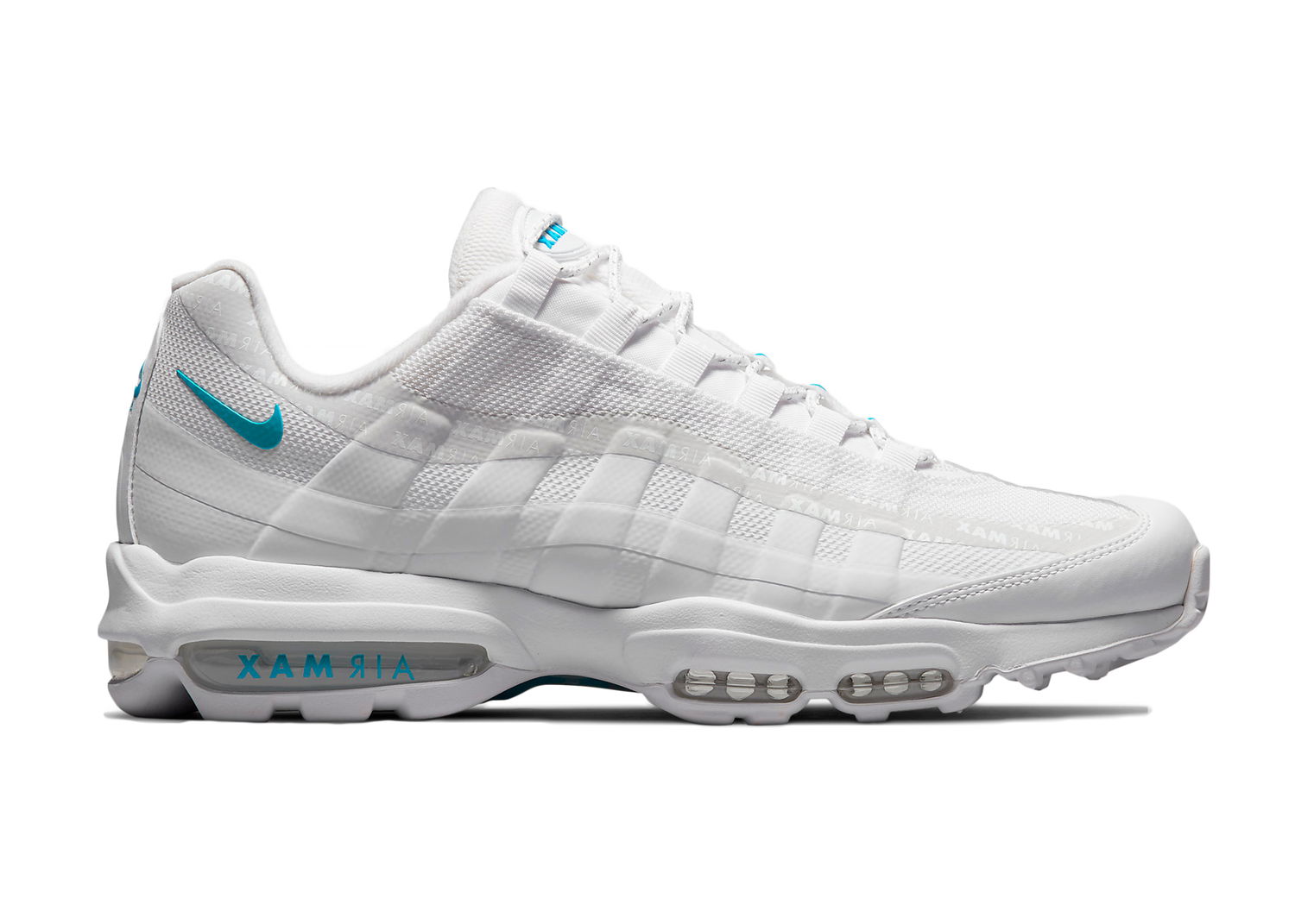 Кецове и обувки Nike Air Max 95 Ultra White Laser Blue Бяло | DM2815-100, 0