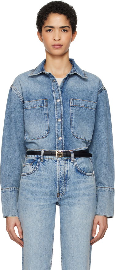 Колани Anine Bing Dante Denim Button-Up Shirt Черно | A-07-10239-WHD1, 0
