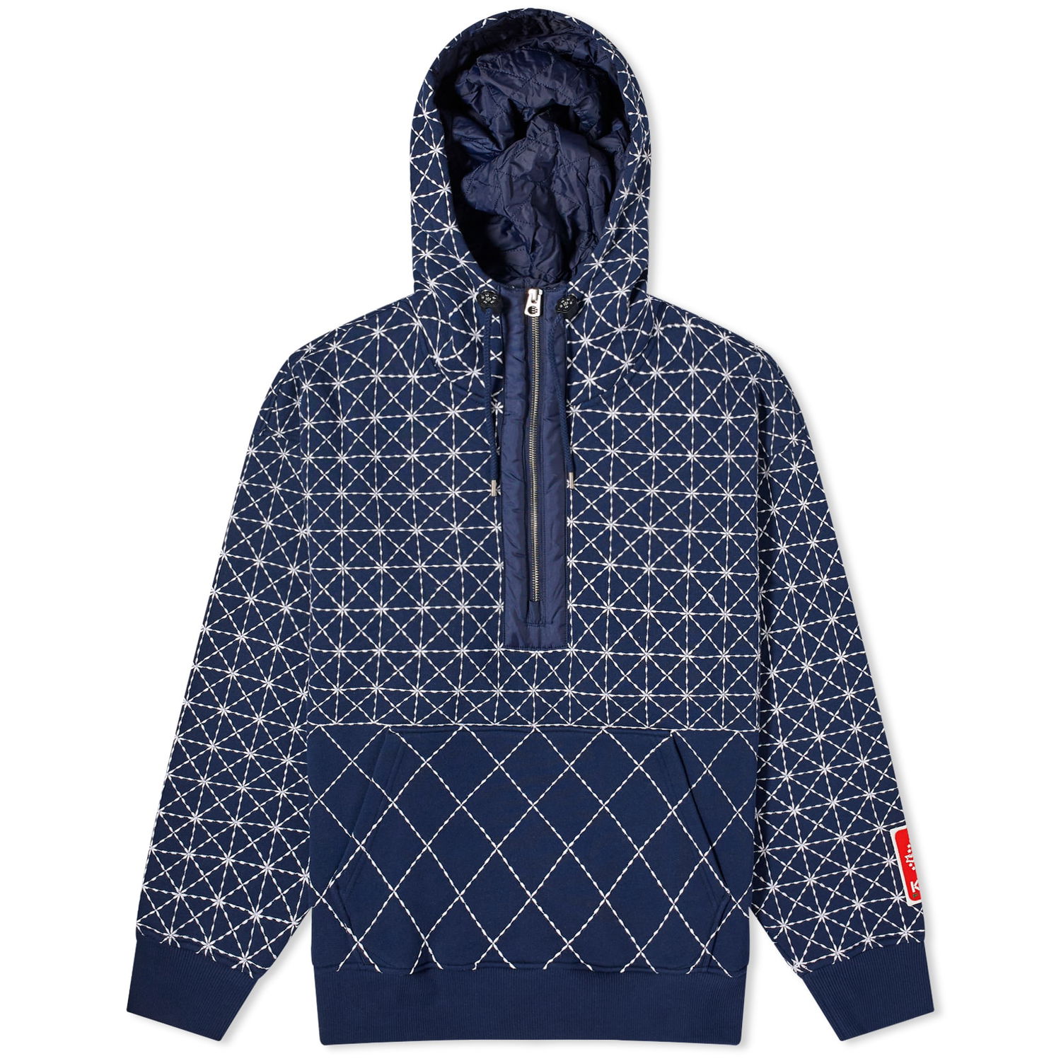 Суитчър KENZO Sashiko Stitch Oversized Hoodie Тъмно синьо | FD65SW0654MB-77, 0