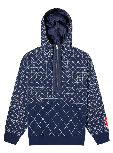 Sashiko Stitch Oversized Hoodie