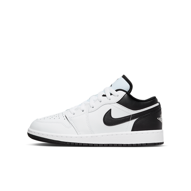 Кецове и обувки Jordan Air Jordan 1 Low "White Black" GS Бяло | 553560-132, 0