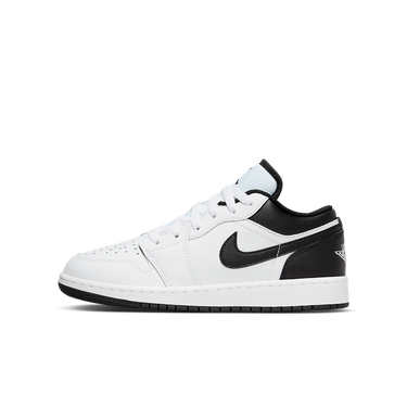 Кецове и обувки Jordan Air Jordan 1 Low "White Black" GS Бяло | 553560-132, 0