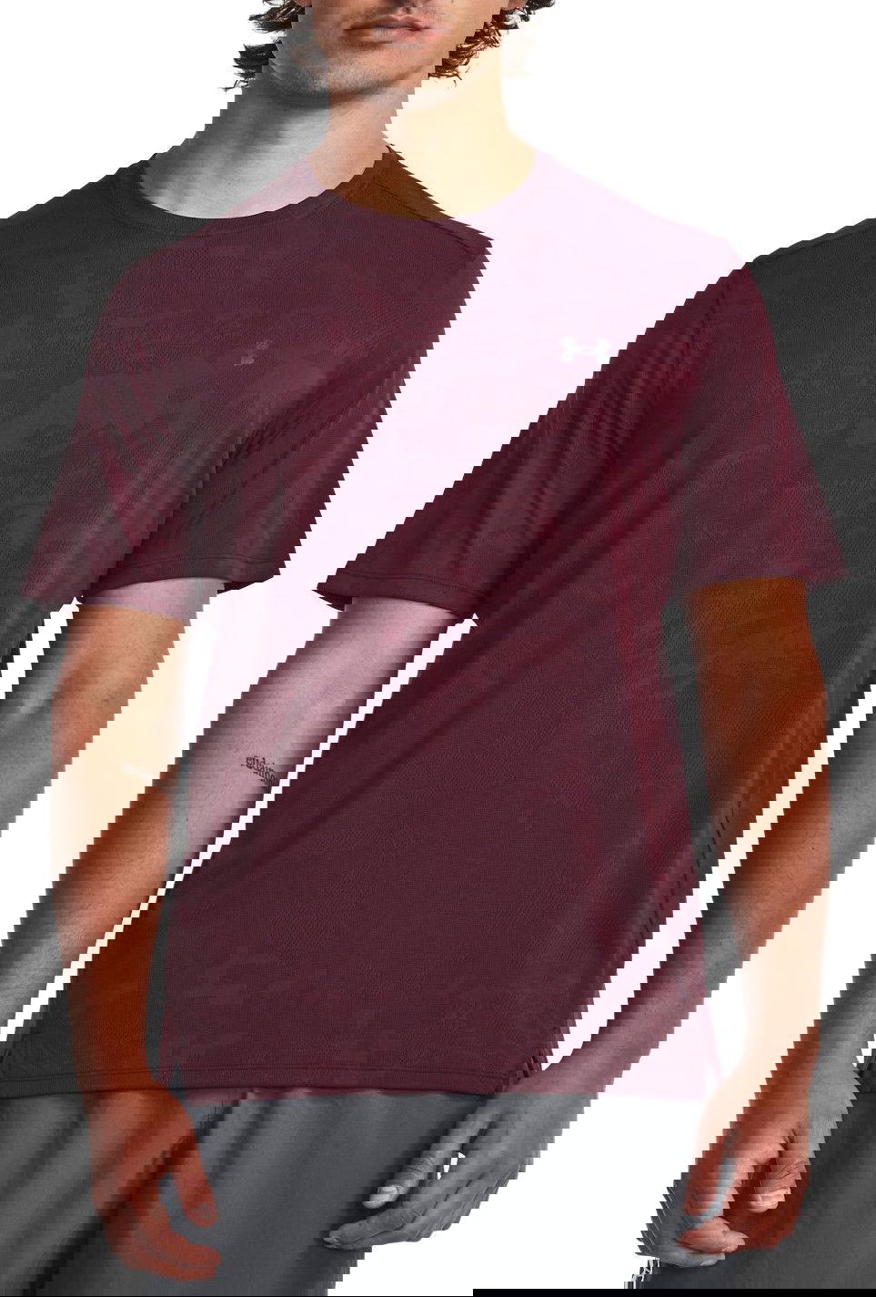 Тениска Under Armour Tech Vent Jacquard Tee Бургунди | 1377052-600, 0