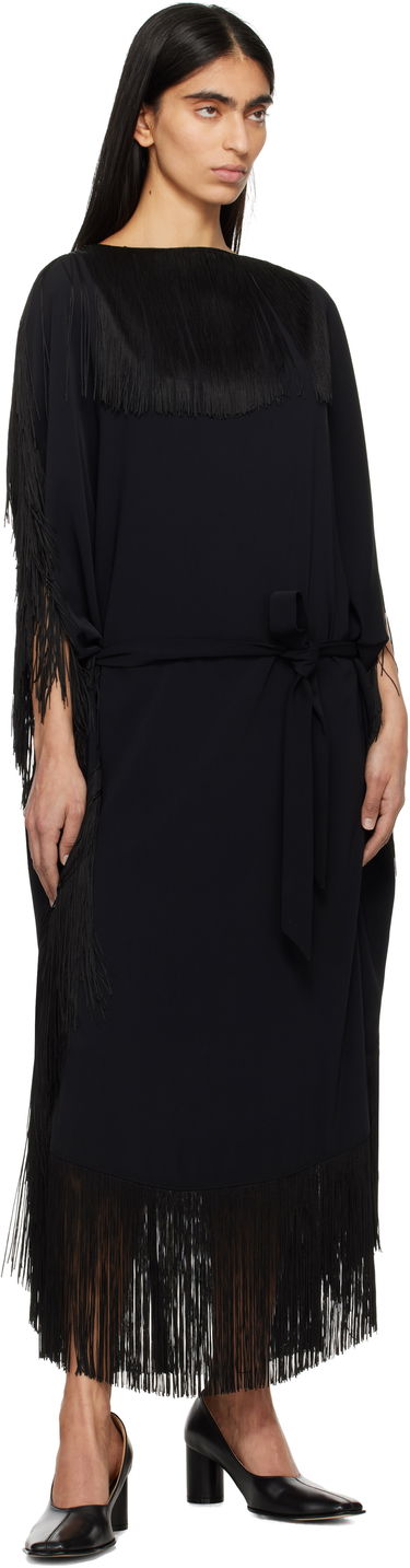 Pокля Maison Margiela MM6 Maison Margiela Fluid Fringe Midi Dress Черно | S52DD0061 S37977, 3
