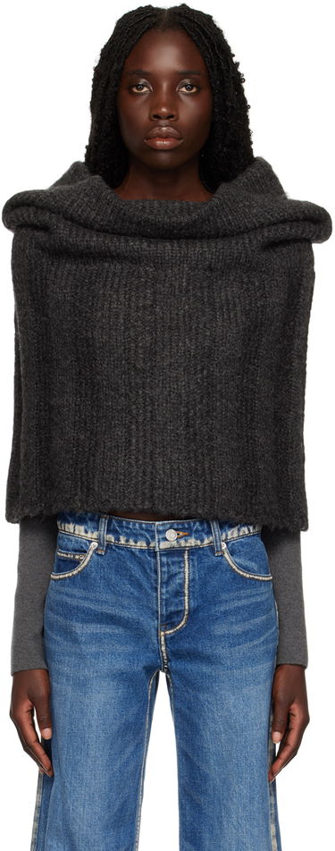 Пуловер We11done We11done Cowl Neck Cropped Sweater Сиво | WD-KL3-22-630-W-CH, 0