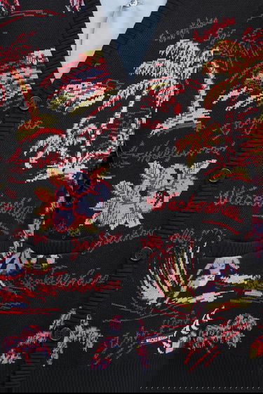 Пуловер WACKO MARIA Wacko Maria Jacquard Cardigan Черно | 25SS.WMK.KN20, 3