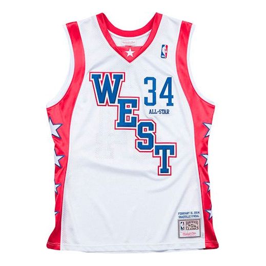Фланелка Mitchell & Ness NBA Shaquille ONeal 2004 All Star West Authentic Basketball Jersey Бяло | BA64J7-ASW-W-BZT