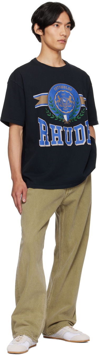 Тениска Rhude Rhude 'Cotswold' Crest Graphic Tee Черно | RHPF25TT06012, 3