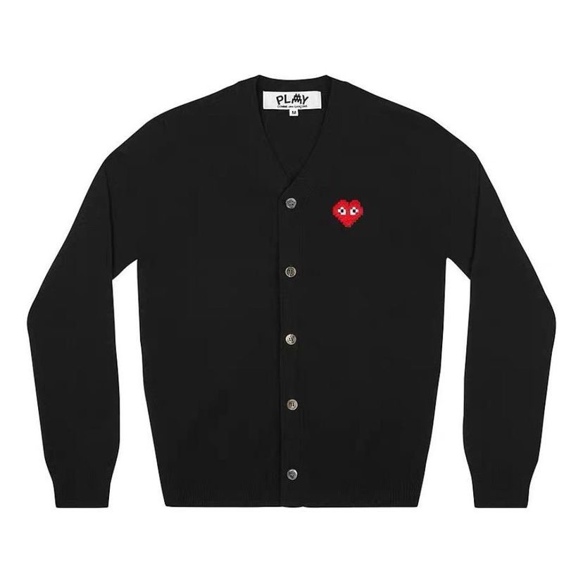 Пуловер Comme des Garçons COMME des GARCONS PLAY Women's Cardigan with Invader Emblem Черно | AZ-N083-051-1