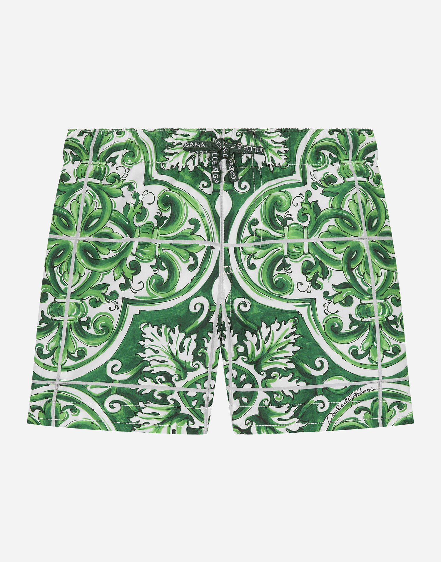 Бански Dolce & Gabbana Dolce & Gabbana Majolica Print Swim Trunks Зелено | L1J818ON01CH75DQ, 0