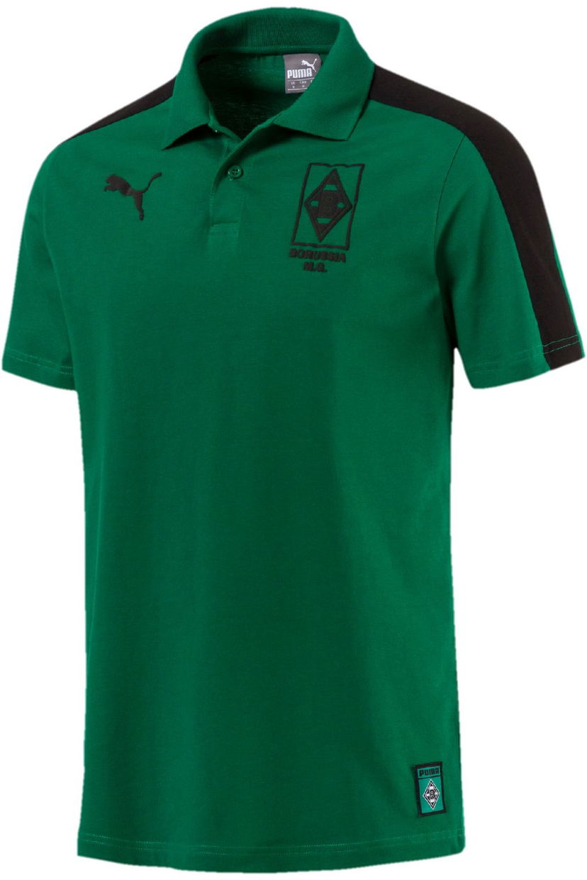 Поло тениска Puma Green Colorblock T7 Polo Shirt Зелено | 754170-002