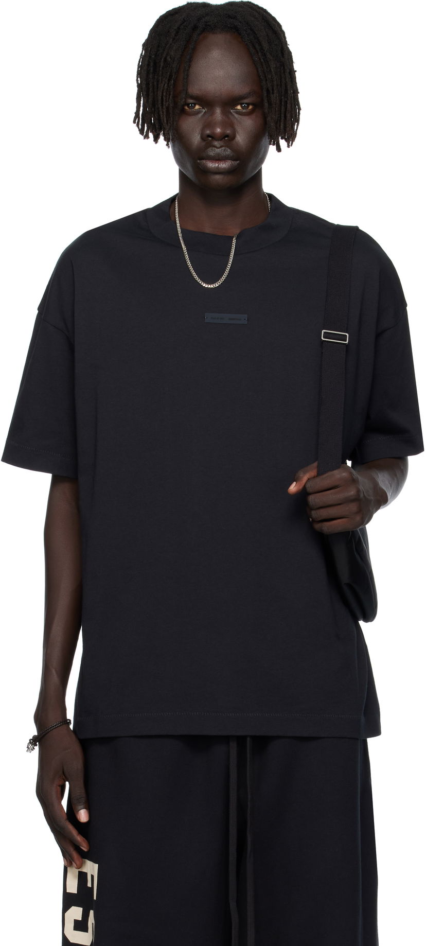 Тениска Fear of God Fear of God ESSENTIALS Classic Fit T-shirt Черно | 125SP254190F
