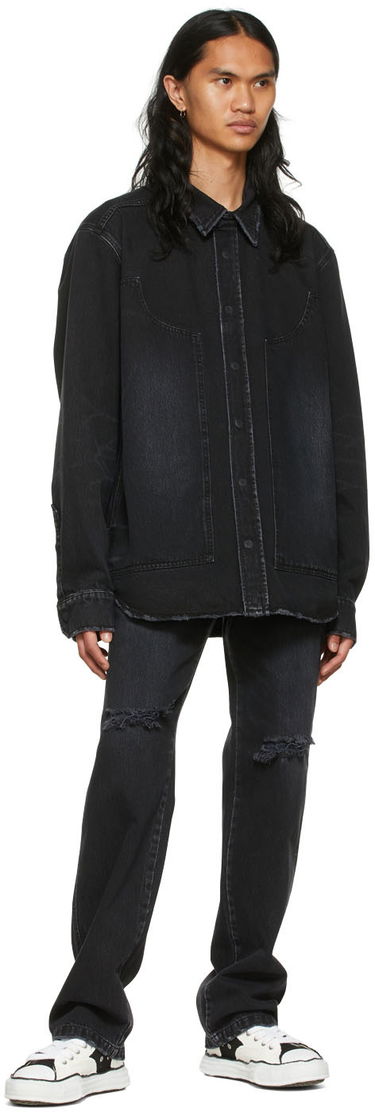 Риза We11done We11done Faded Denim Shirt Черно | WD-DB1-22-333-M-WB, 3