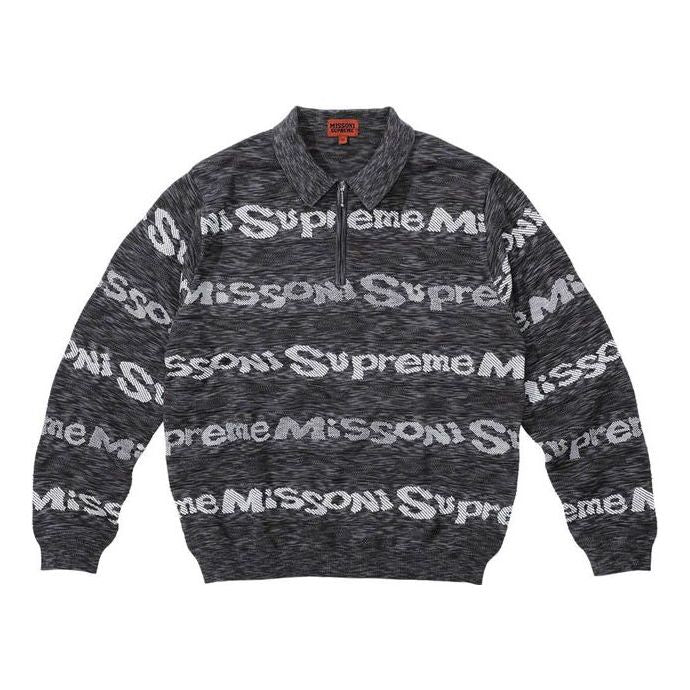 Поло тениска Supreme Zip Long Sleeve Polo Сиво | SUP-FW21-315, 0