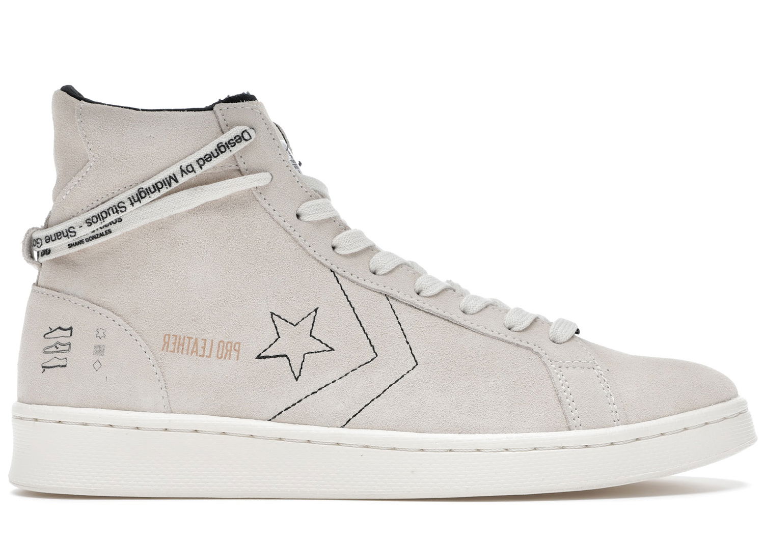 Кецове и обувки Converse Pro Leather High Midnight Studios Off-White Сиво | 165630C, 0
