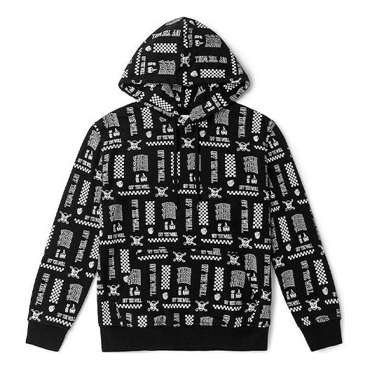 Суитчър Vans Printed Long Sleeve Hoodie Черно | VN0A4UTVZFP