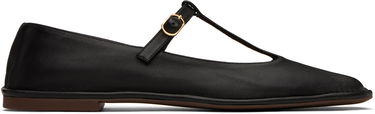 Кецове и обувки The Row The Row Square T-Strap Ballerina Flats Черно | F1599-SL3, 0